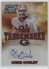 2015 Prizm Collegiate Draft Picks Team Trademarks Silver Chris Conley Auto un2