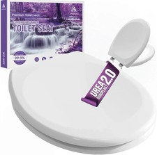 Toilet Seat Soft Close Oval, Heavy Duty Environmentally Friendly Urea-Formaldehy