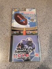 New Barry Sanders Cyber Card Series 2 PC CD-ROM NFL Football Stats Trivia