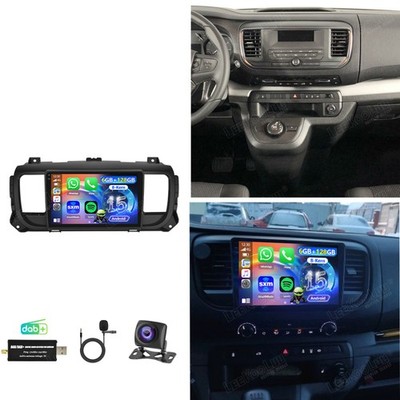 DAB+ Für Citroen Jumpy 2016-2023 6+128G Android 15 Apple Carplay Autoradio KAM