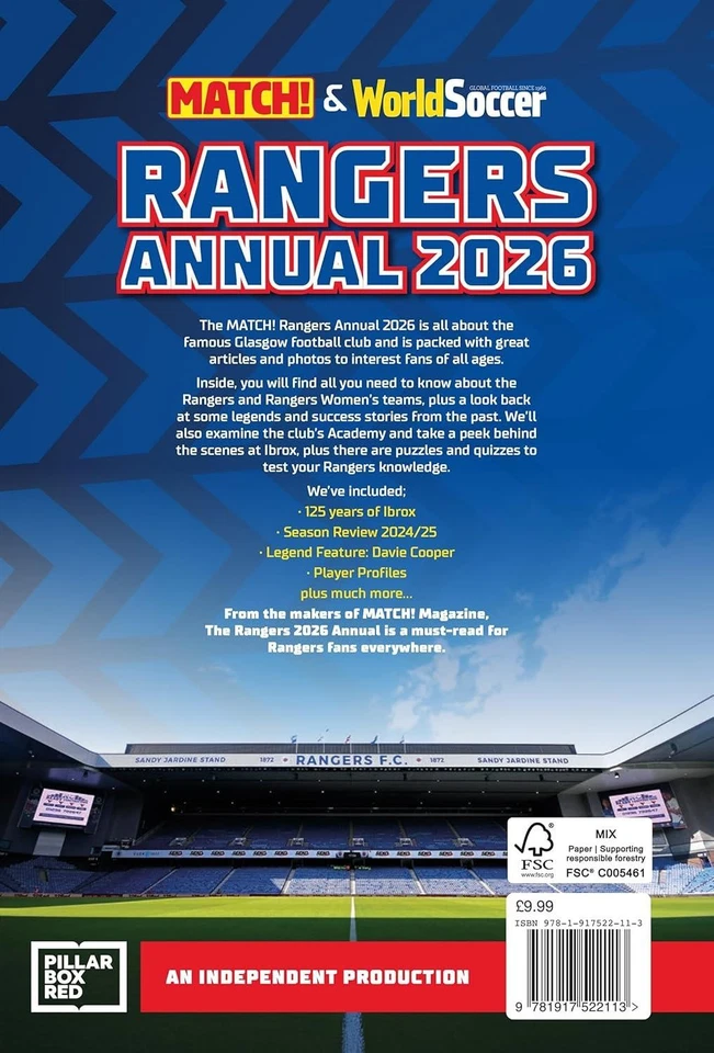 Match! Rangers Annual 2026 by Match! Magazine Hardback - Image 4 of 4
