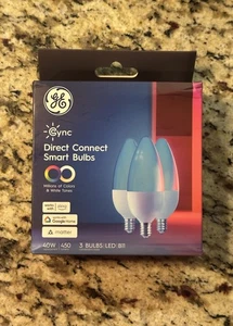 GE CYNC Smart Color Change Bulbs WiFi Compatible w Alexa & Google E12 Candelabra