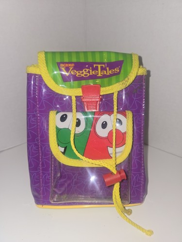 Vintage Y2K Big Idea Veggie Tales Kids Children School Backpack Bag Bob & Larry 