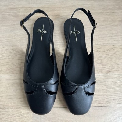 Linea Paolo Deena Slingback Flat women s Size 8.5 Black NEW