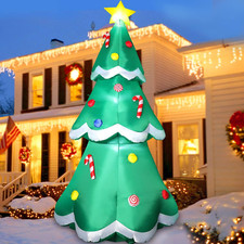7 FT Tall Christmas Inflatables Tree Decorations Outdoor, Blow up Christmas Tree