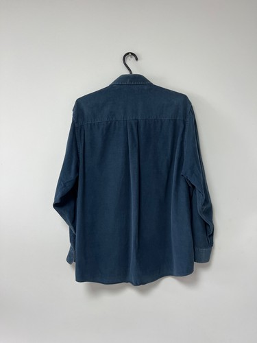 Vintage Christian Dior Monsieur 100% Cotton Button Shirt Blue Navy Mens sz 17/43 - Picture 15 of 18