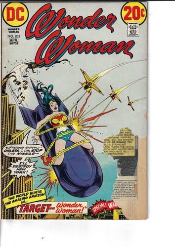 Wonder Woman 205 Nubia Bondage Cover Fair/Good 1973 Glossy