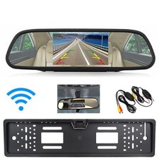 4.3"Funk Rückspiegel Monitor 170° Auto IR Rückfahrkamera Nachtsicht Einparkhilfe