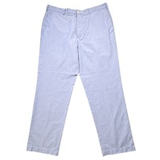 Brooks Brothers 346 Mens 38x32 Blue Chino Pants Flat Front Cotton Casual