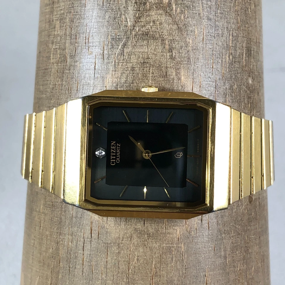 Reloj Citizen Hombre 4031-49141 Moda Tono Dorado Cuarzo Analógico 27mm 7 3/4" De Colección Foto 2 de 4