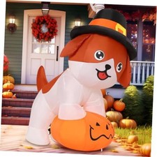 5.2 FT Thanksgiving Inflatables Dog Outdoor Decorations Blow Up Yard Cute