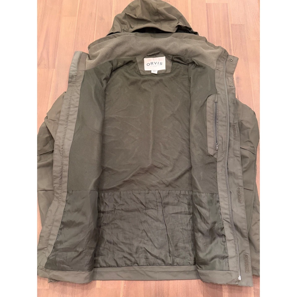 ORVIS Hombres Colección Clásica Caqui Verde Chaqueta con Capucha Exterior XL EG Foto 3 de 4