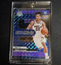 2024-25 Panini Mosaic Give and Go Jared McCain #5 76ers Purple Prizm /175 RC
