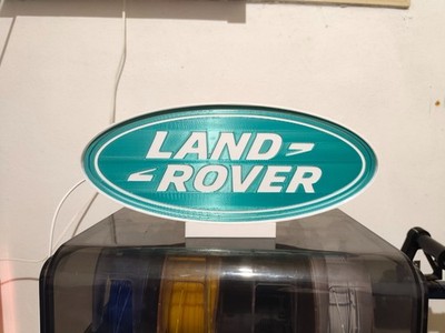 Land Rover LED Lamp White Case | 4x4 Logo Light | Off Road Decor | Garage Desk L