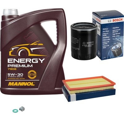 BOSCH Inspektionpaket 5 L MANNOL Energy Premium 5W-30 für Nissan Maxima/Maxima