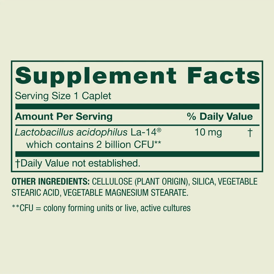 Spring Valley Probiotic Acidophilus Dietary Supplement, 100 count - Image 2 of 4