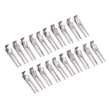 50 Pcs Double Prong Hair Clips Curl Clips 1.77 Inches Metal Alligator Hair Pins