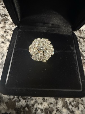 2.50CT Genuine Cluster Round Diamond  14K Gold Marker  . VS2-SI1 - GH