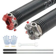 Garage Door Torsion Springs Pair of 0.207 x 2 x 22inch with Winding Bars