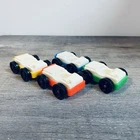 Vintage Fisher-Price Little People Garage Cars Complete Set of 4