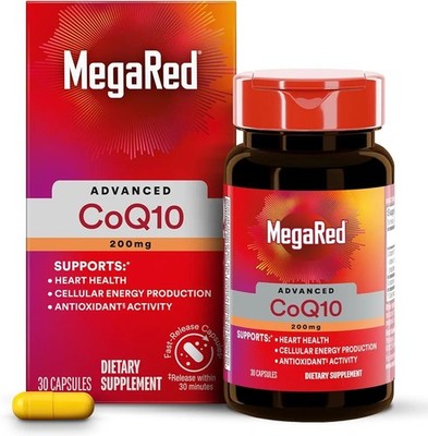 MegaRed Advanced CoQ10 200mg Support Dietary Supplement - Brand New Sealed