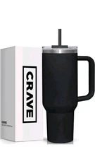 Crave Insulated Tumbler Mug cup 40 oz Black 