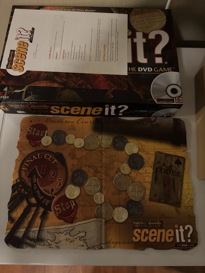 GAME Pirates of the Caribbean SCENE IT DVD Mattel 2007 Edition COMPLETE COUNTED - Image 3 of 3