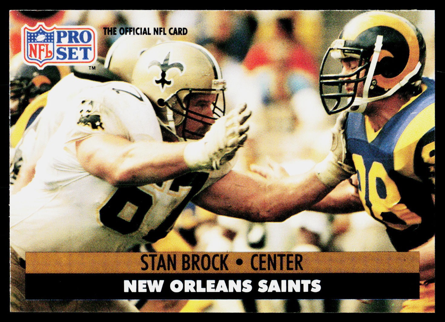 1991 Pro Set Stan Brock #235 New Orleans Saints