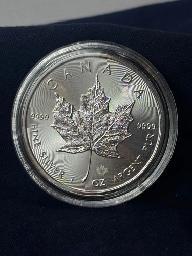 .999 Fine Silver 1 Oz Round 2017 Maple Leaf 5 Dollar Coin Elizabeth II