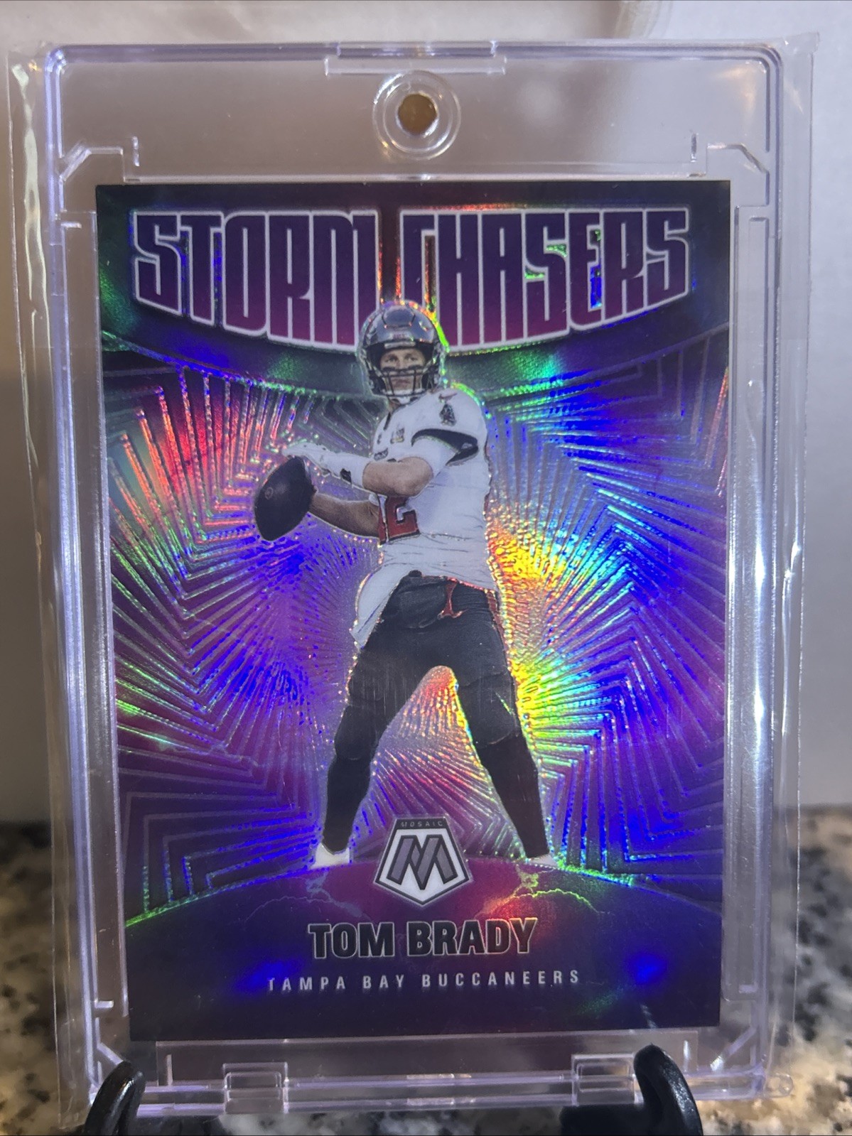 2021 Mosaic Football #SC-4 Tom Brady STORM CHASERS PRIZM SSP CASE HIT Buccaneers