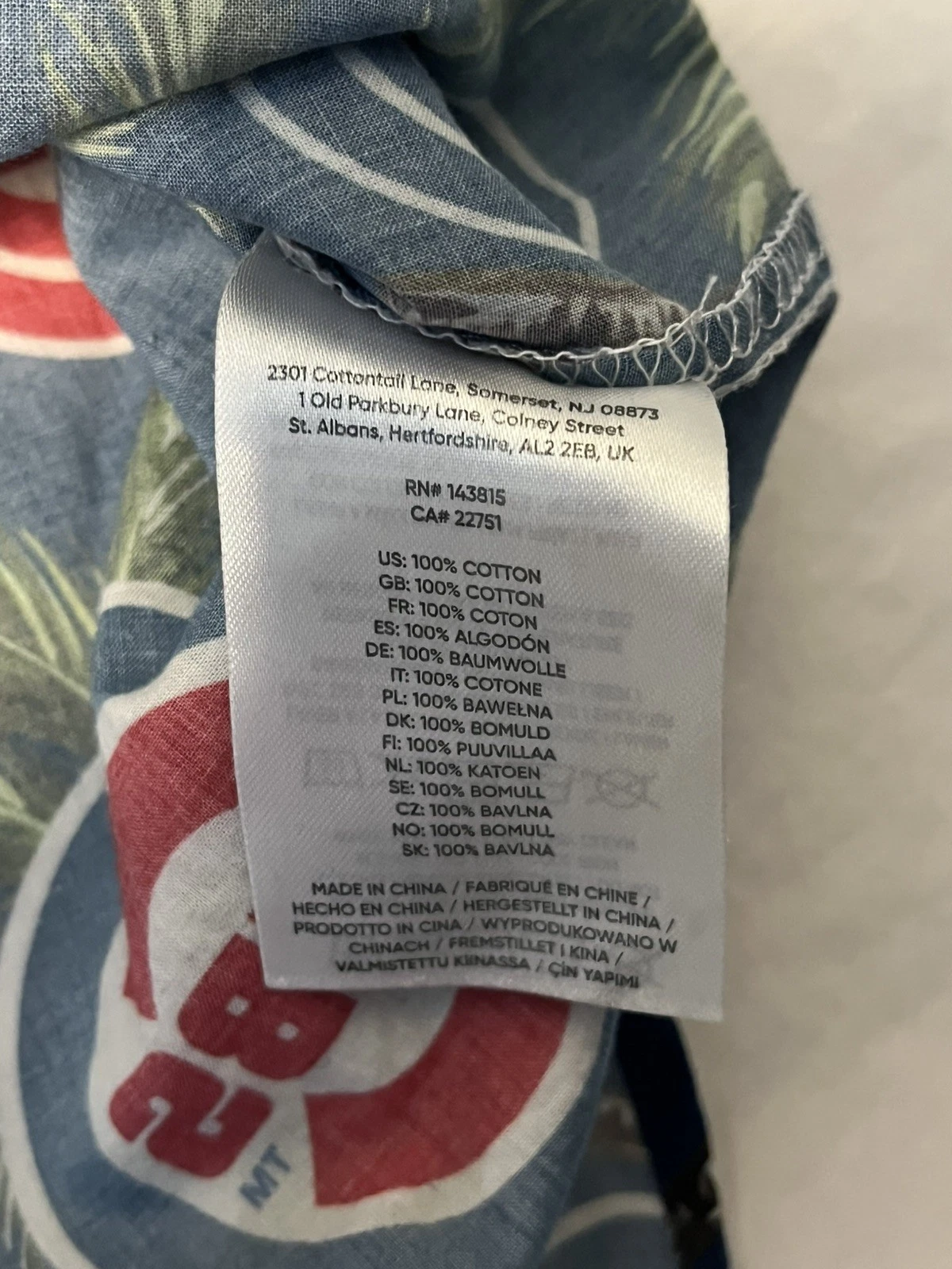 Chicago Cubs Hawaiian Shirt Men’s Large Palm Tree Print