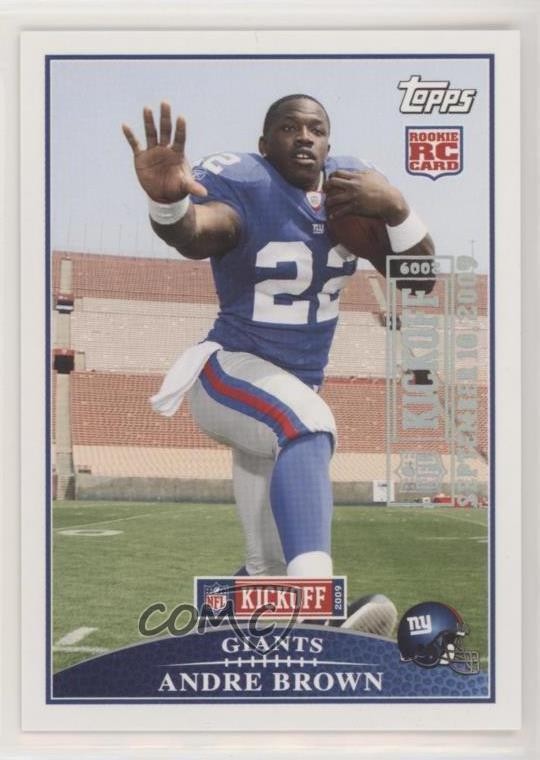 2009 Topps Kickoff Silver Holofoil /2009 Andre Brown #127 Rookie RC 3c7