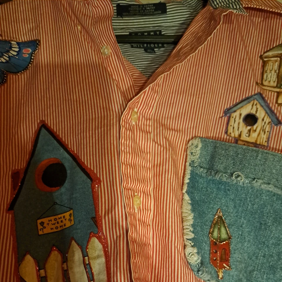 Jeans Otoño Azul 43" Cintura Tirantes. Top XXL Espantapájaros Bordados Halloween Foto 4 de 4