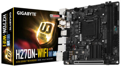 Gigabyte GA-H270N-WIFI Motherboard Intel H270 LGA 1151 DDR4 M.2 Mini-ITX DVI-D