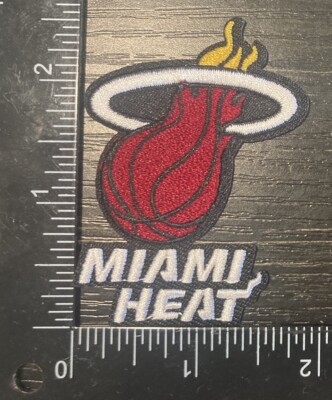 #ad MIAMI HEAT IRON ON EMBROIDERED PATCH BASKETBALL $3.99
