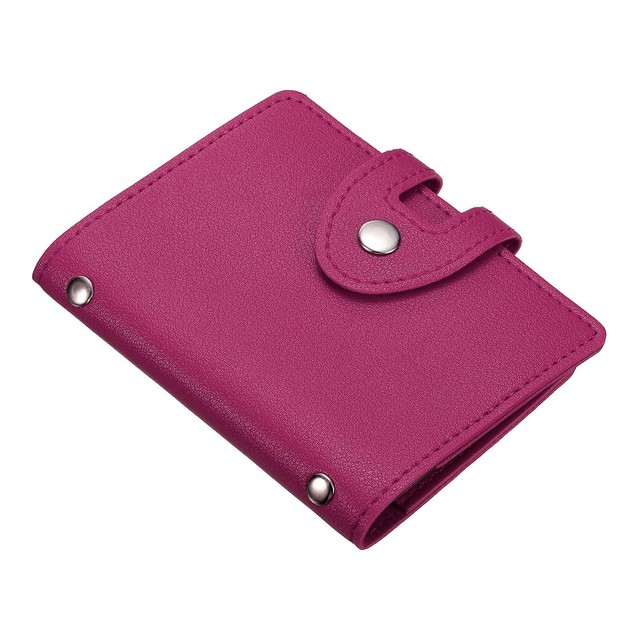 Credit Card Holder 1 Pack Cards Protector with 30 Card Slots Rose Red Credit Card Holder 1 Pack Cards Protector with 30 Card Slots Rose Red