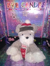 HugFun Inter. / Winter Scottish Terrier Puppy Dog Gray White 14" Plush