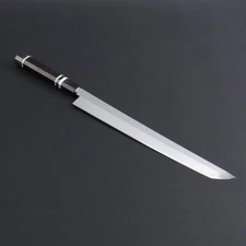 Japanese Sakimaru Yanagiba Kitchen Sashimi Knife 330mm Stainless Steel Ebony New