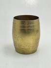 Vintage Solid Brass Beer Whiskey Barrel Barware Stirrer Holder Pen Pencil 4.25"T