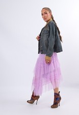 Vintage Y2k Denim Jacket Lightweight Faded Glory Uk 10 Small (c1a)
