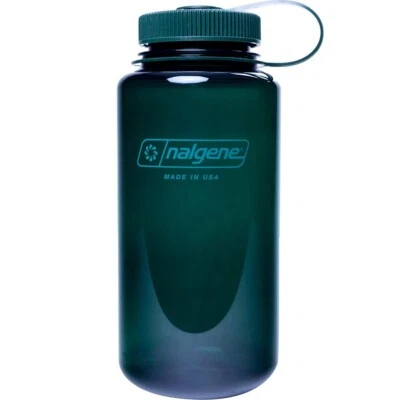 Nalgene Sustain 32oz Wide Mouth Bottle (Jade) Recycled Reusable Green