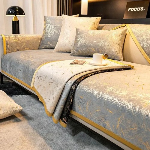 Gilding Technology Sofa Cushion Four Season Sofa Towel Anti Slip Sofa Blanket - 第 26/33 張圖片