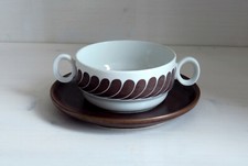 70er THOMAS Kiruna Suppentasse  / Dekor 3065 braun / Design  Hertha Bengtsson