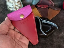 Handmade Leather Manicure Scissors Case, Manicure Case, Custom Scissors Pouch
