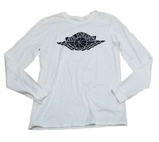 Nike Air Jordan Wings Long Sleeve Shirt White Men's Tee Top Size