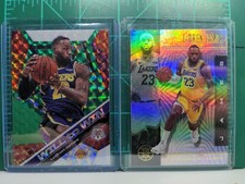 2019-20 Panini Mosaic Will To Win Green Mosaic Prizm #7 & #20 LeBron James Lot