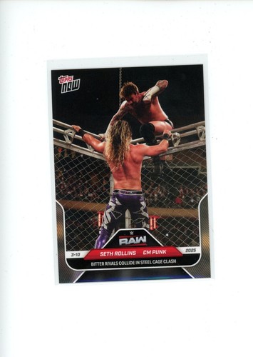 Seth Rollins/CM Punk - 2025 WWE Topps NOW® - Card 32 - PR: 1201