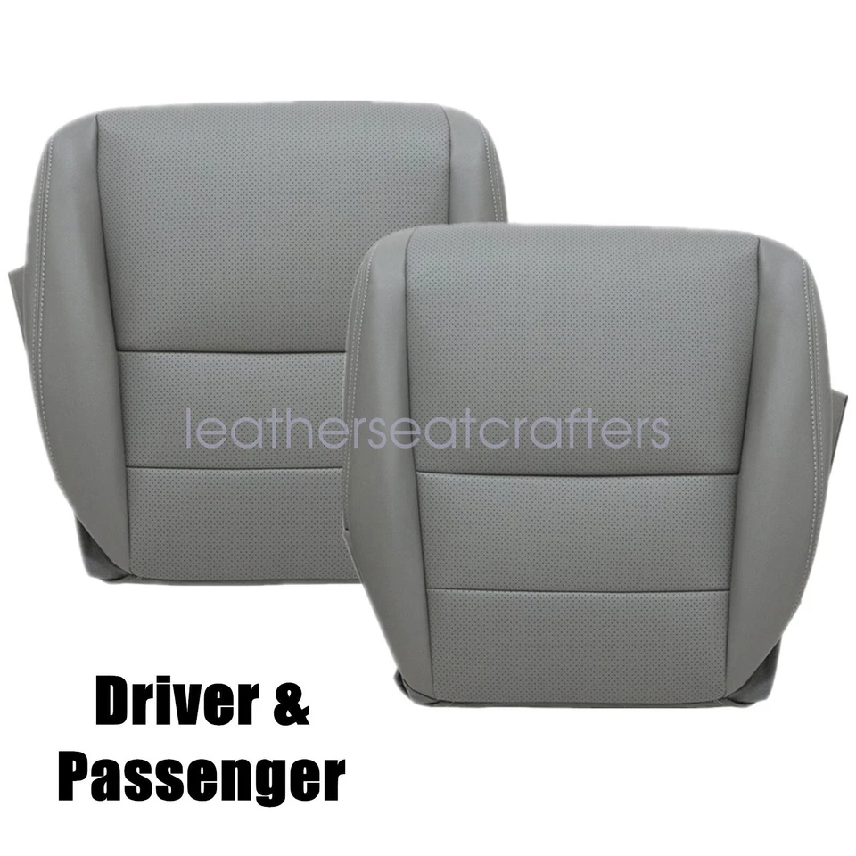 Cubierta de asiento de cuero de repuesto inferior delantera gris perfecto para Acura TL 2004 a 2008 Foto 3 de 4