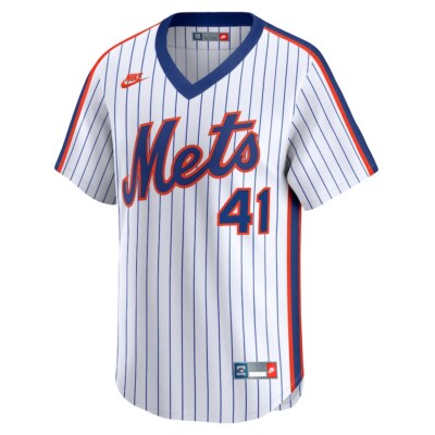 New York Mets Tom Seaver #41 Nike White Throwback Cooperstown MLB