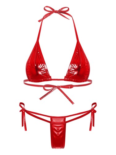 Women Lingerie Unlined Set Tempting Bra Wireless Thong Nightclub Swimwear Cup - Picture 8 of 109